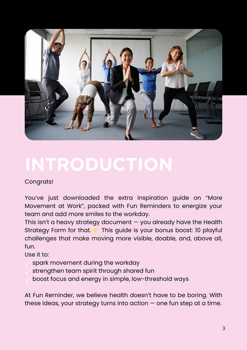 3. Gezonde Zaken - Stap Vooruit! – Fun Reminder voor Meer Beweging op het Werk