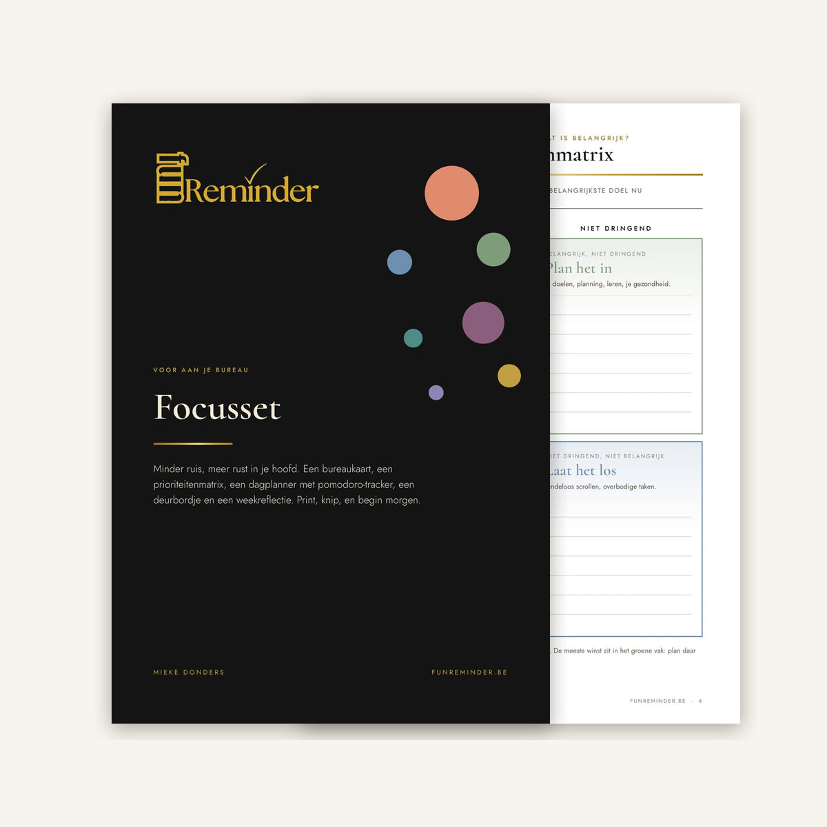 Focus Desk Set, digital download by Fun Reminder